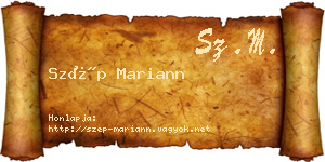 Szép Mariann névjegykártya